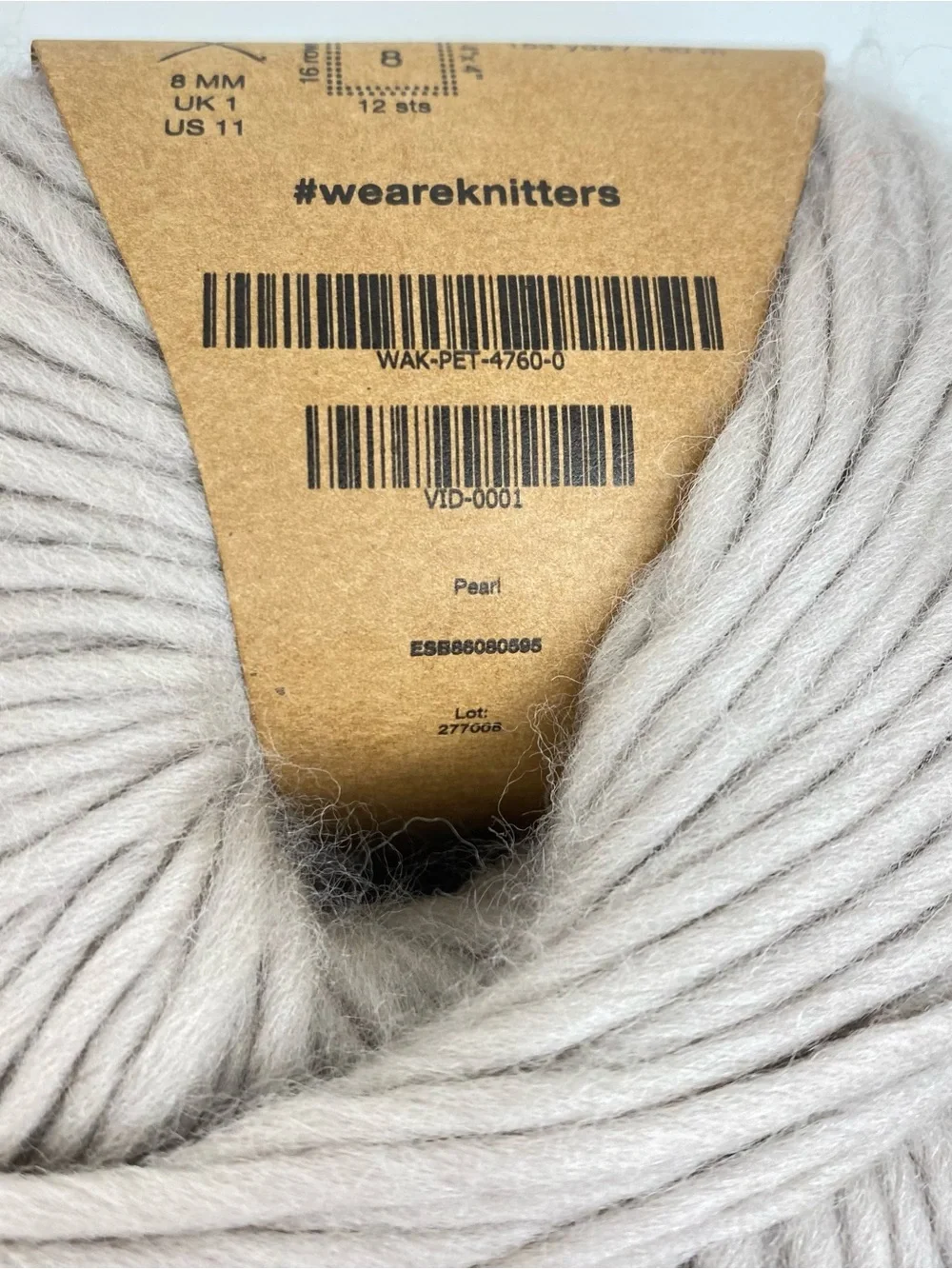 We Are Knitters The Petite Wool Yarn Pearl 3 Skeins 100% Wool NEW
